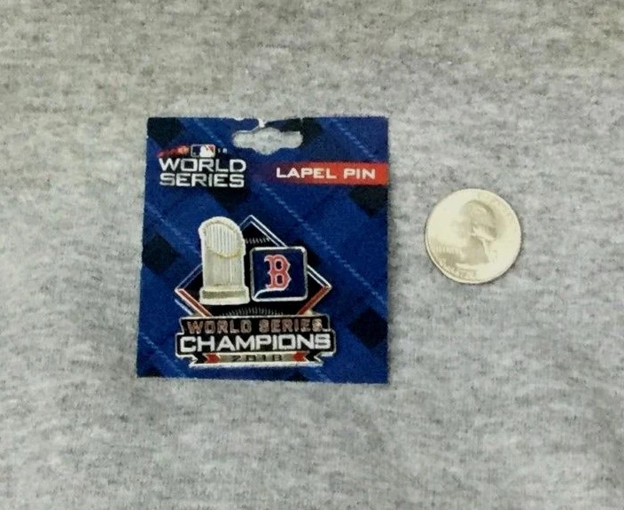 MLB Official 2018 World Series Champions Trophy Pin Boston Red Sox (PG) FREESHIP - Image 1 of 1