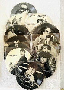 MASTERS of ROCK & ROLL 45 RPM - 12 PICTURE DISCS *VOL 1* BUDDY HOLLY, ELVIS, ETC - Picture 1 of 14