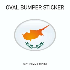 Cyprus Car Van Flag Bumper Sticker - Printed Self-Adhesive Vinyl Vehicles BS24 - Picture 1 of 1