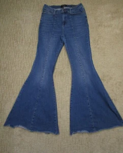 Judy Blue Jeans Women 30 High Rise Flared Bell Bottoms Pants Light Wash Hippie - Picture 1 of 9