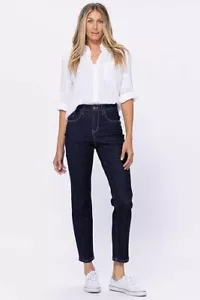 Jeans JUDY BLUE lavaggio risciacquo vita alta mamma jeans 11/30 - Foto 1 di 9