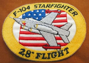 Patch stoffa ricamata F-104 F104 Starfighter 28° gruppo flight volo stormo aereo - Foto 1 di 1
