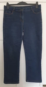 Pantalones de mezclilla cortos rectos azul oscuro talla 14 de 26"! - Imagen 1 de 2
