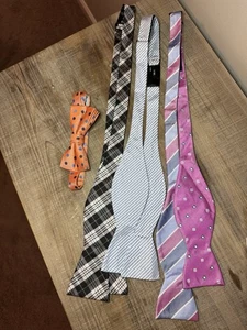 4 Bowtie (2 Saddlebred 1 Izod 1 Unmarked) Bow ties Men Adjustable - Picture 1 of 5