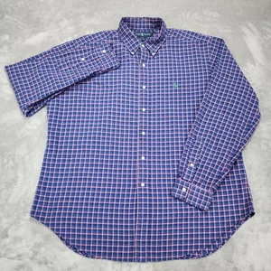Ralph Lauren Hemd Herren XL blau rot kariert Classic Fit Button Down bestickt - Bild 1 von 10