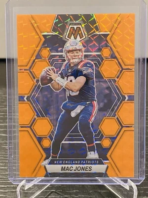 2023 Panini Mosaic Orange 21/25 Prizm Mac Jones #160 - Image 1 of 2