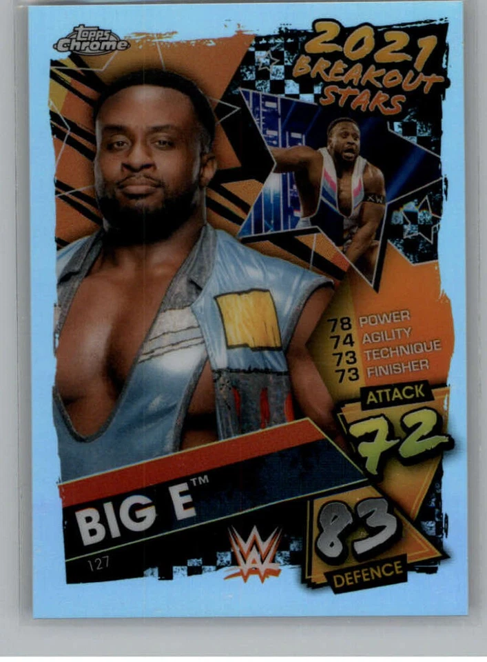 2021 Topps Chrome WWE SLAM Attax Refractor Wrestling Cards Pick From List - Image 1 of 1
