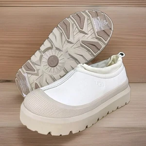 UGG UNISEX Tasman Weather Hybrid Slippers Birch White Leather 1158351 Sz M 4 W 6 - Picture 1 of 8