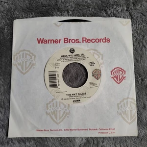 Hank Williams Jr. This Ain't Dallas/Ain't Misbehavin' 45rpm 7" Vinyl NM - Picture 1 of 2