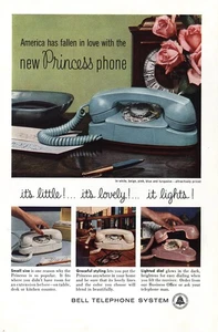 1960 Bell Telephone: America Fallen in Love Princess Phone Vintage Print Ad - Picture 1 of 1
