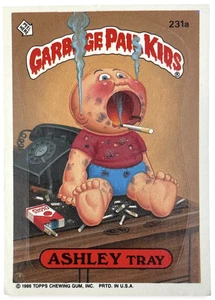 ASHLEY TRAY 1986 GARBAGE PAIL KIDS Sticker Card #231a EX+ FREE! - Picture 1 of 3