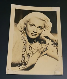 LANA TURNER GLAMOROUS MOVIE STAR SIGNED 3.5 by 5  AUTOGRAPH PHOTO - Picture 1 of 2