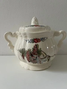 Zuccheriera Sarreguemines Obernai - Henri Loux - ceramica francese vintage - Foto 1 di 5