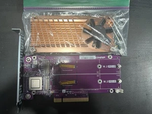 QNAP QM2-2P-384A Dual M.2 PCIe SSD Expansion Card, Supports up to Two M.2 22110 - Afbeelding 1 van 2
