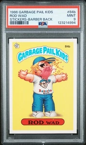 1986 Topps Garbage Pail Kids Series 3 OS3 84b ROD WAD Barber Back PSA 9 Mint - Picture 1 of 2