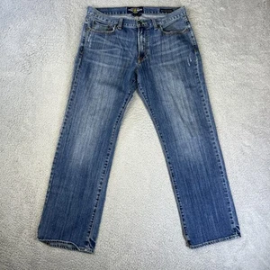 Lucky Brand Jeans Mens 34x32 Blue Denim Pants 361 Vintage Straight Y2K Whisker - Picture 1 of 9