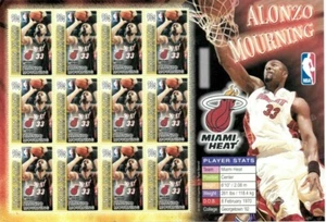 Union Island 2005 - NBA Mami Heat - Alonzo Mourning - Sheet of 12 stamps - MNH - Picture 1 of 1