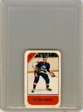 1982-83 POST CEREAL MINI NHL HOCKEY CARD DON SPRING WINNIPEG JETS #NNO