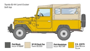 ITALERI TOYOTA LAND CRUISER BJ-44 SOFT/HARD TOP - KIT IN PLASTICA 1/24 IT 3630 - Foto 1 di 11