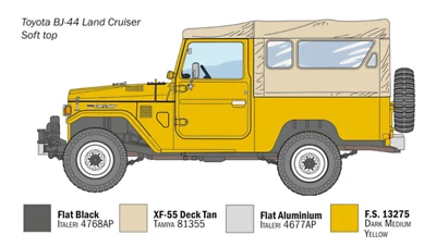 ITALERI TOYOTA LAND CRUISER BJ-44 SOFT/HARD TOP - KIT IN PLASTICA  1/24 IT 3630 - Immagine 1 di 4