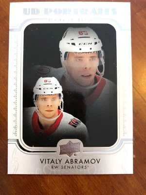 19-20 UD Series 1 Hockey UD Portraits Rookies P-42 Vitaly Abramov - Image 1 of 2