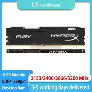 Ram DDR4 2133/2400/2666/3200 MHz 8 GB Desktop Non-ECC DIMM 288-pin US - Picture 1 of 9