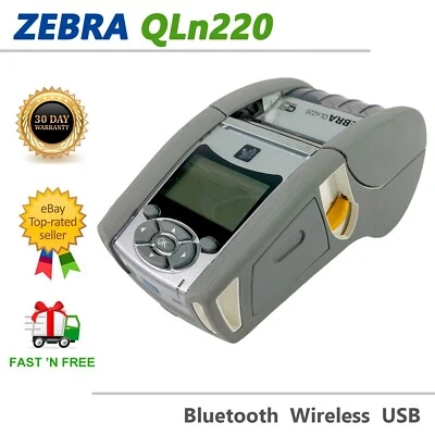 Zebra QLn220 Portable Label Thermal Printer WiFi BT USB No Battery No Adapter - Image 1 of 4