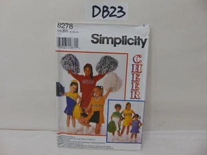 SIMPLICITY SEWING PATTERN 8278 CHEER OUTFIT UNIFORM SZ 8,10,12 CHEERLEADER NEW - Picture 1 of 3