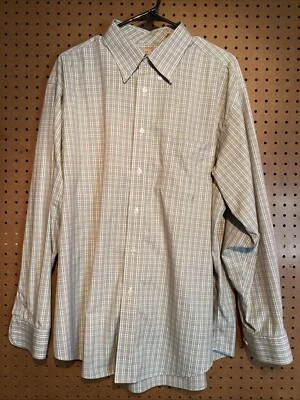 Camisa alta Round Tree Yorke Gold Label XL bronceada a cuadros manga larga #20 Foto 1 de 4