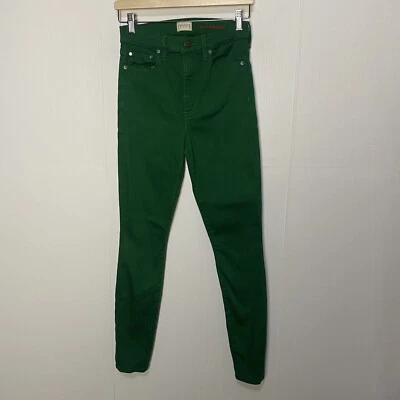 Alice & Olivia Women's You Look Good Green High Rise Skinny Jeans Size 27. - Image 1 of 4