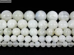 Natural White Moonstone Gemstone Round Beads 15.5'' 4mm 6mm 8mm 10mm 12mm 14mm - Picture 1 of 9