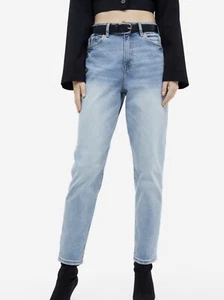 H&M Divided Womens Size 0 Loose Mom Jeans High Waist Ankle - Picture 1 of 7