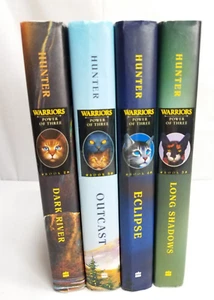Lot of 4 Power of Three WARRIORS hard cover Books=books #2-5= Hunter=y.adult - Picture 1 of 20