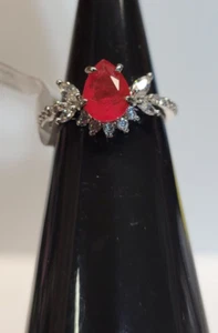 Bomb Party"SHIMMERING WONDER" #3673 SIZE 5 LAB CREATED DARK PINK SAPPHIRE*NEW* - Picture 1 of 7