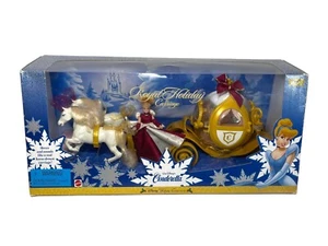 Disney Cinderella Royal Holiday Carriage 1998 Holiday Collection Set Mattel NIB - Picture 1 of 19