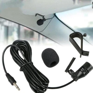 Black 3.5mm Microphone Cars Radio Stereo Bluetooth External Enabled D1C5 - Picture 1 of 10
