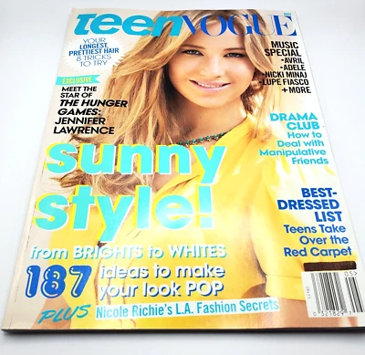 Teen Vogue Magazine May 2011 The Hunger Games Jennifer Lawrence Sunny Style! Foto 1 de 3
