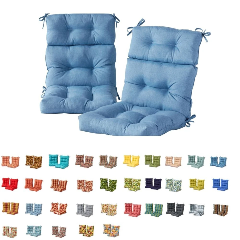 42 x 21 pulgadas. Cojín Silla Exterior Tufted Duradero Tejido 100% Poliéster, Juego de 2 Foto 1 de 1
