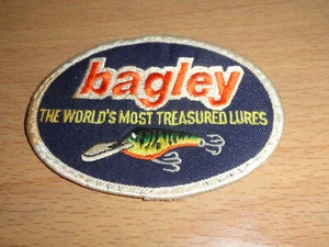 VTG "bagley" THE WORLD'S MOST TREASURED LURES Iron On Fishing Patch - Picture 1 of 3