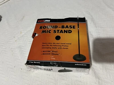 Proline Ms235bk Round Base Microphone Stand, Black - Image 1 of 3
