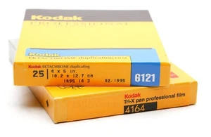 Kodak 2 Boxes x 25 Sheets 4x5" Assorted Film. Exp. Date 1989 & 1995. Sealed. SEE - Picture 1 of 1