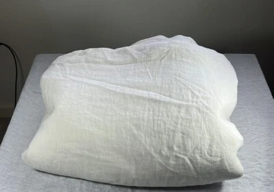 Edredom Brooklinen Cali King/King lavado 100% linho belga em creme $339 - Imagem 1 de 3