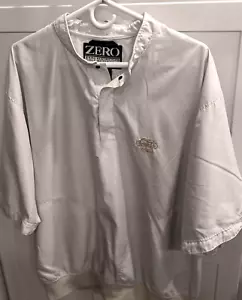 Zero Restriction Mens L Beige 1/4 Snap Short Sleeve Golf Shirt Brookside USA - Picture 1 of 8