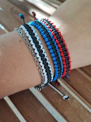 Braccialetto bracciale corda juve juventus milan inter uomo donna bambino regalo - Immagine 1 di 4