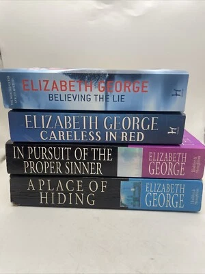 Elizabeth George Bundle x 4 Believing The Lie Careless In Red Place Of Hiding et - image 1 of 4