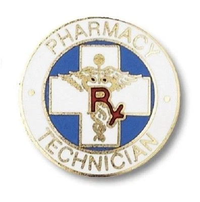 Pharmacy Technician Lapel Pin RX Caduceus Drug Tech Prestige Medical Emblem New - Image 1 of 4