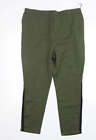 New Look Damskie zielone poliestrowe spodnie capri rozmiar 12 L26 w regularnym