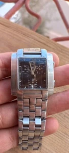 TISSOT QUADRATO ACERO INOXIDABLE PARA REPARACIÓN O PIEZAS funciona movimiento - Imagen 1 de 5