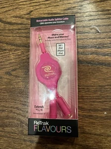 ReTrak Retractable Audio Splitter Cable iPhone, iPad, iPod MP3 - Picture 1 of 2