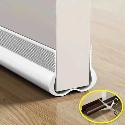 Under Door Bottom Seal Strip Stopper Adjustable Twin Door Draft Guard Soundproof